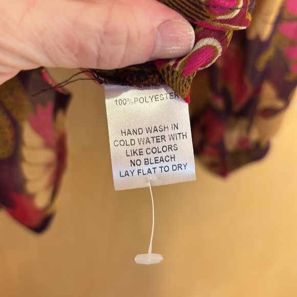 Gibson Blouse Sheer Paisley Boho Size Large - Picture 8 of 8